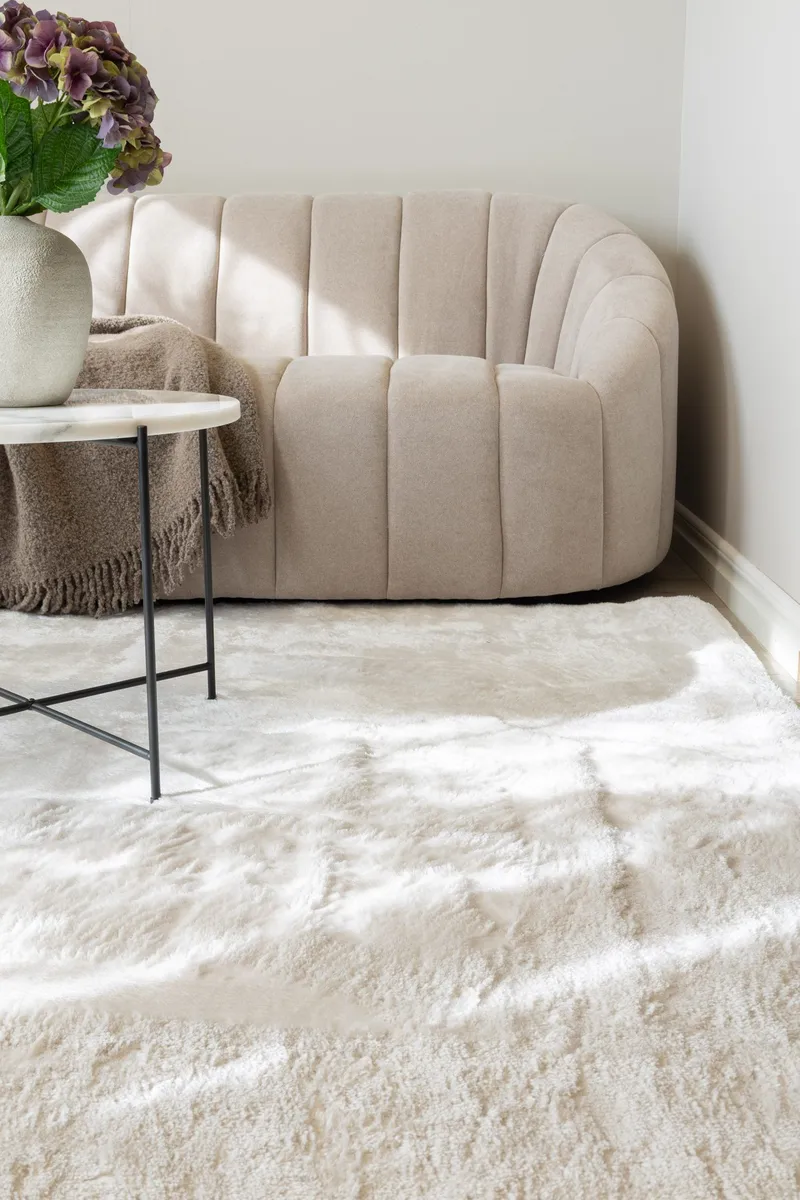 Cozy Ryeteppe 133x190 cm Rektangulær - Hvit - Tekstiler - Tepper & Matter - Moderne tepper - Ryeteppe