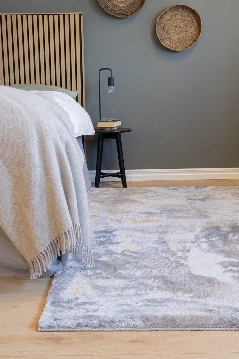 Cozy Ryeteppe 160x230 cm Rektangulær - Sølv - Tekstiler - Tepper & Matter - Moderne tepper - Ryeteppe