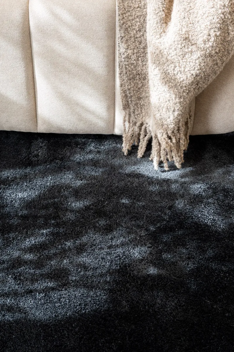 Cozy Ryeteppe 160x230 cm Rektangulær - Svart - Tekstiler - Tepper & Matter - Moderne tepper - Ryeteppe