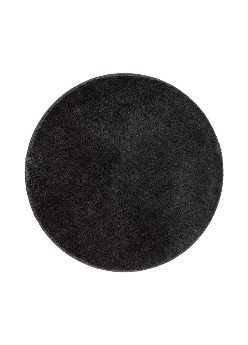 Cozy Ryeteppe Rundt 120 cm, Svart