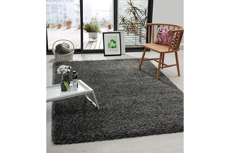 Floki Ryematte 160x230 cm Rektangulær - Antrasitt - Tekstiler - Tepper & Matter - Moderne tepper - Ryeteppe