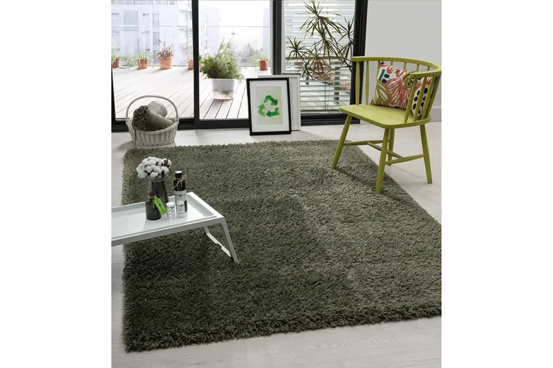 Floki Ryematte 160x230 cm Rektangulær - Smaragdgrønn - Tekstiler - Tepper & Matter - Moderne tepper - Ryeteppe