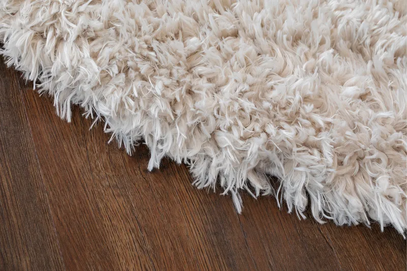 Floki Ryematte 240 cm Rund - Hvit - Tekstiler - Tepper & Matter - Moderne tepper - Ryeteppe