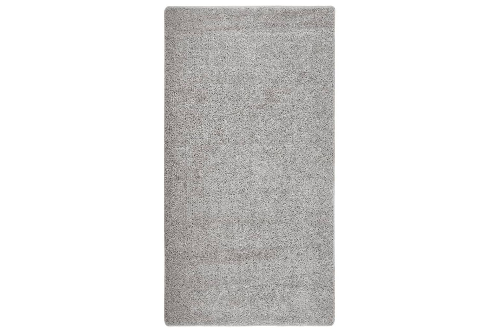 Flossteppe lysegrå 80x150 cm sklisikkert - Grå - Tekstiler - Tepper & Matter - Moderne tepper - Ryeteppe