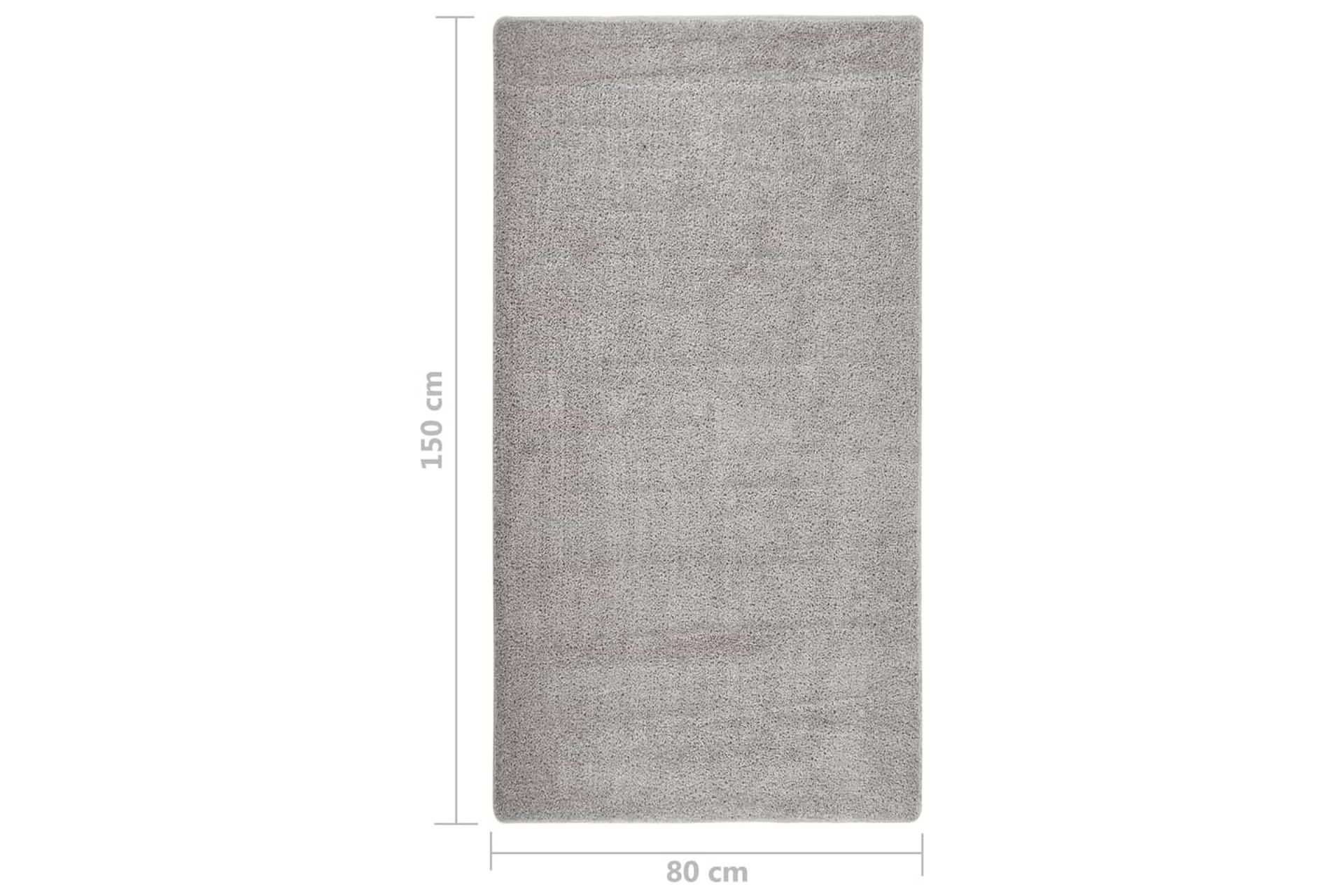 Flossteppe lysegrå 80x150 cm sklisikkert - Grå - Tekstiler - Tepper & Matter - Moderne tepper - Ryeteppe