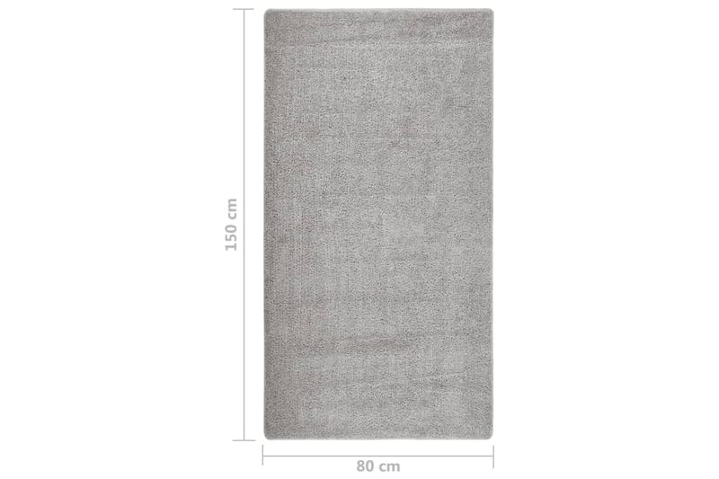 Flossteppe lysegrå 80x150 cm sklisikkert - Grå - Tekstiler - Tepper & Matter - Moderne tepper - Ryeteppe