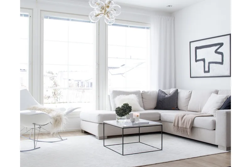 Hattara Matte Rund 160 cm Hvit - VM Tepper - Tekstiler - Tepper & Matter - Moderne tepper - Ryeteppe