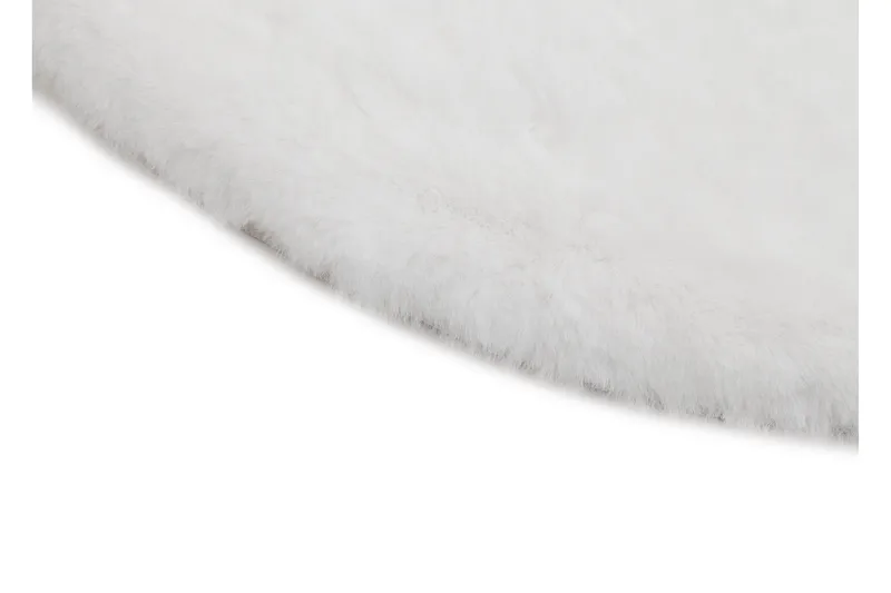 Heaven Ryematte 200 cm Rund Hvit - Tekstiler - Tepper & Matter - Moderne tepper - Ryeteppe