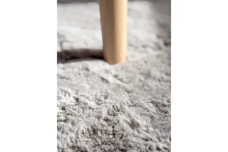 Heaven Ryematte Grå Rund 120 - Grå - Tekstiler - Tepper & Matter - Moderne tepper - Ryeteppe