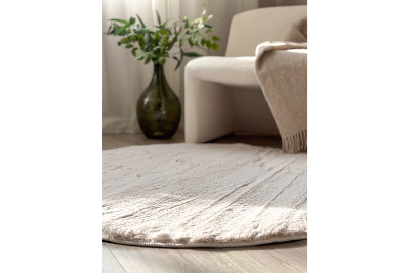 Heaven Ryematte Natur Rund 120 - Natur - Tekstiler - Tepper & Matter - Moderne tepper - Ryeteppe