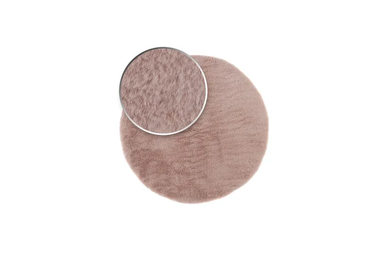 Heaven Ryematte Rosa rund 200 - Rosa - Tekstiler - Tepper & Matter - Moderne tepper - Ryeteppe