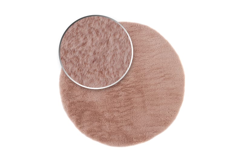 Heaven Ryematte Rosa rund 200 - Rosa - Tekstiler - Tepper & Matter - Moderne tepper - Ryeteppe