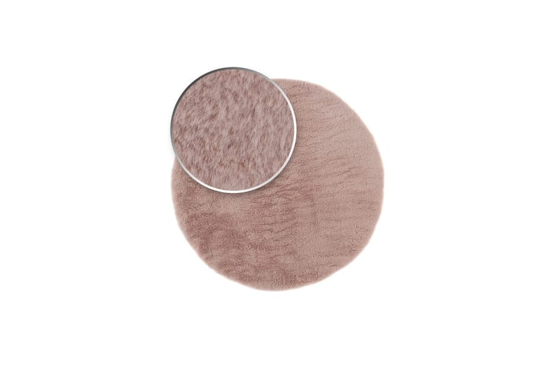 Heaven Ryematte Rosa rund 80 - Rosa - Tekstiler - Tepper & Matter - Moderne tepper - Ryeteppe