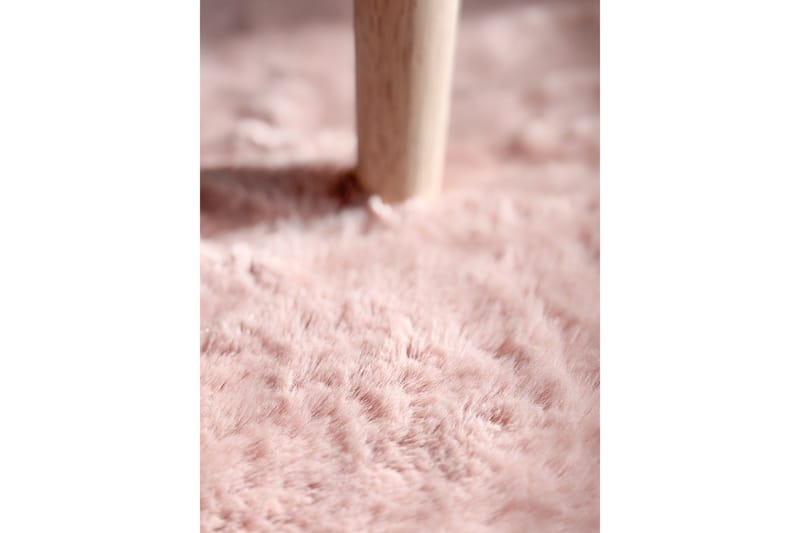Heaven Ryematte Rosa rund 80 - Rosa - Tekstiler - Tepper & Matter - Moderne tepper - Ryeteppe