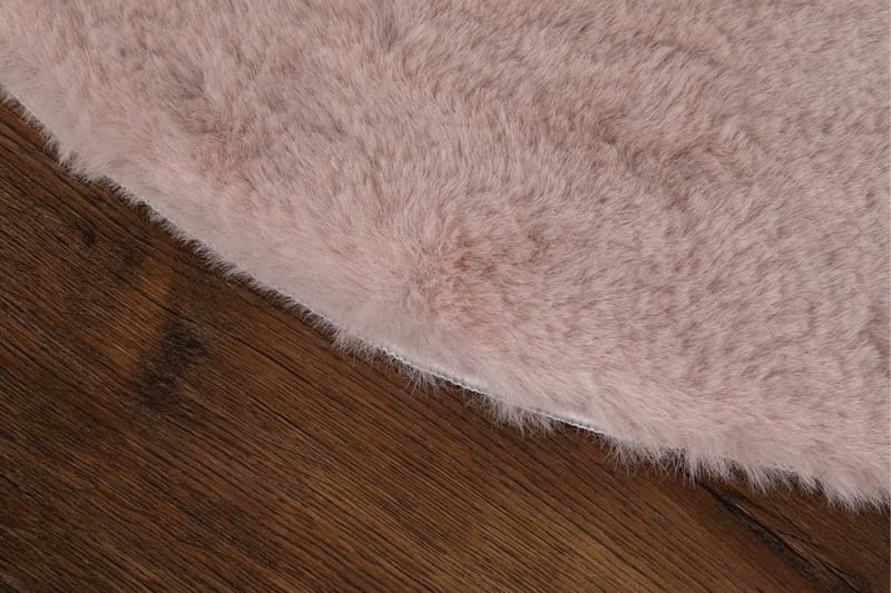 Heaven Ryematte Rosa rund 80 - Rosa - Tekstiler - Tepper & Matter - Moderne tepper - Ryeteppe