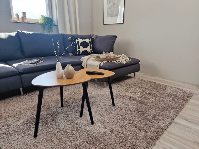 Lounge Ryeteppe 160x230 cm Rektangulær - Lin - Tekstiler - Tepper & Matter - Moderne tepper - Ryeteppe