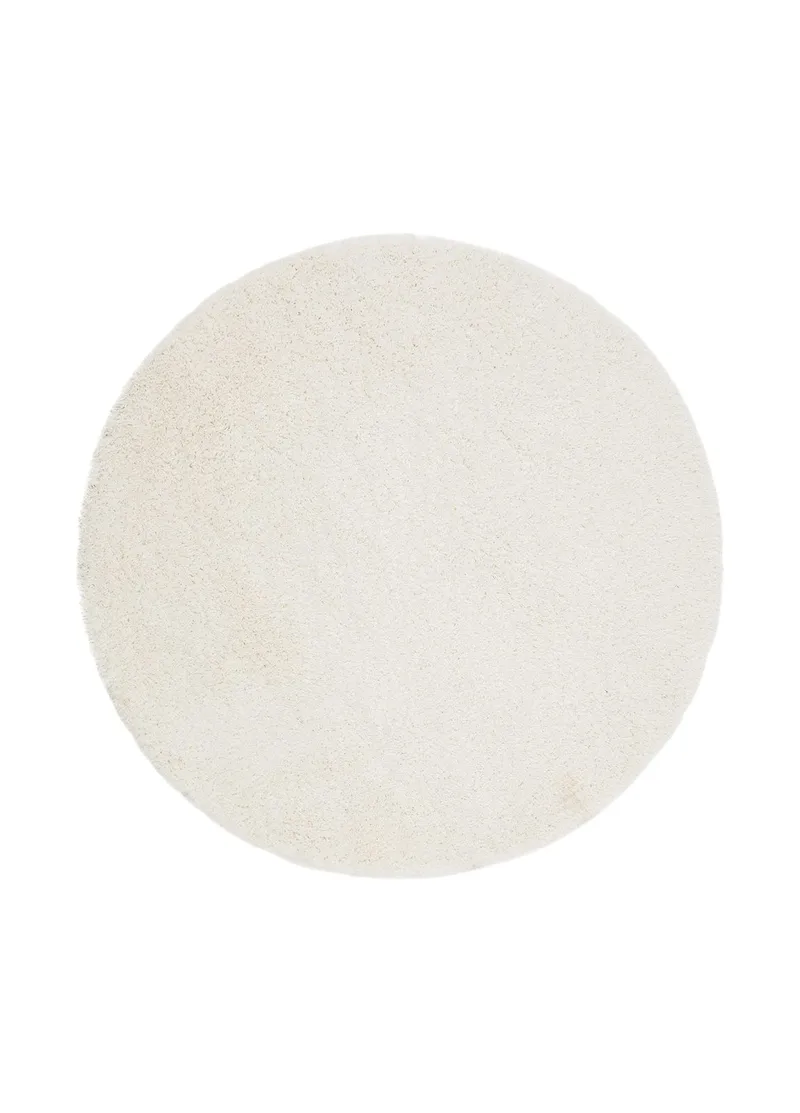 Hvit Lounge Ryeteppe 240 cm Rund