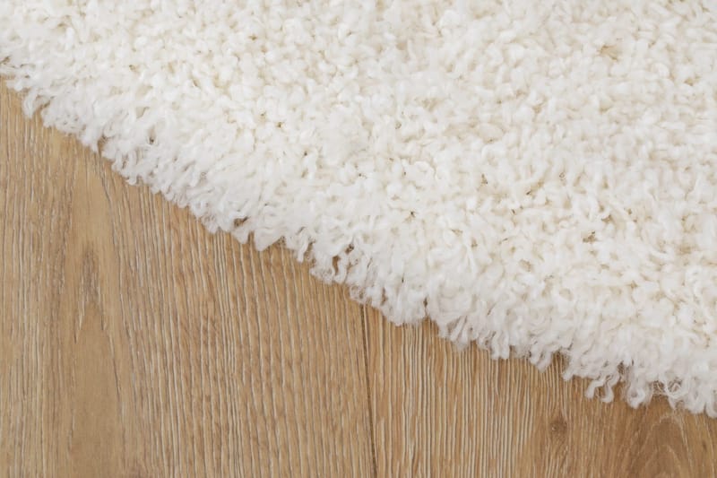 Lounge Ryeteppe 240 cm Rund - Hvit - Tekstiler - Tepper & Matter - Moderne tepper - Ryeteppe