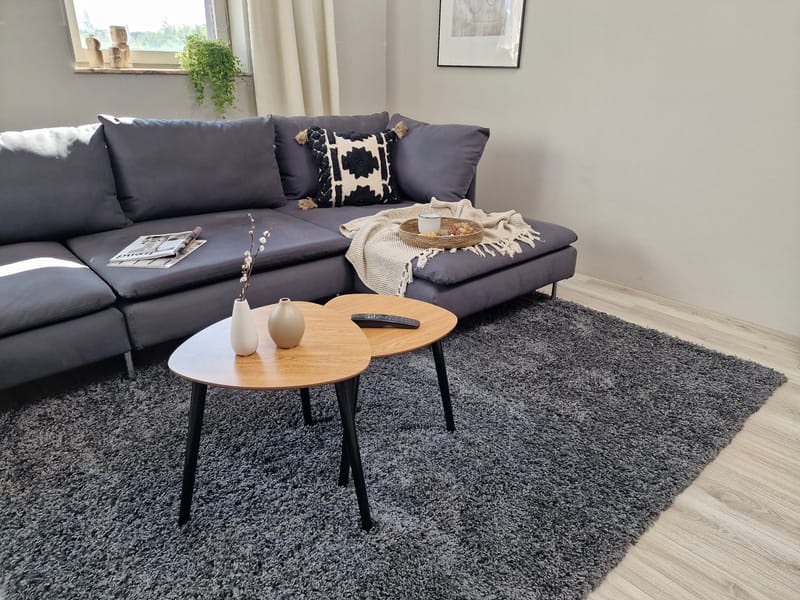 Lounge Ryeteppe 240x340 cm Rektangulær - Grafitt - Tekstiler - Tepper & Matter - Moderne tepper - Ryeteppe
