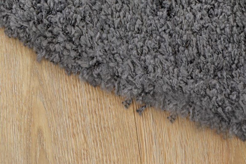 Lounge Ryeteppe Rund 200 cm - Grafitt - Tekstiler - Tepper & Matter - Moderne tepper - Ryeteppe