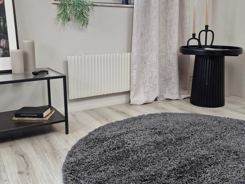 Lounge Ryeteppe Rund 200 cm - Grafitt - Tekstiler - Tepper & Matter - Moderne tepper - Ryeteppe