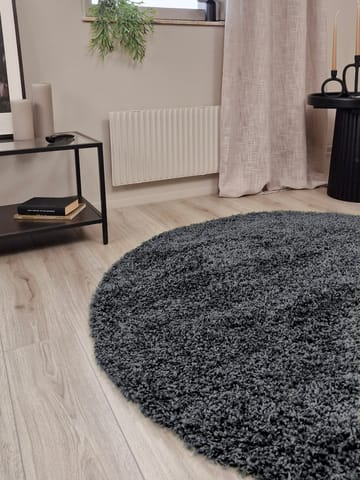 Lounge Ryeteppe Rundt 240 cm - Grafitt - Tekstiler - Tepper & Matter - Moderne tepper - Ryeteppe