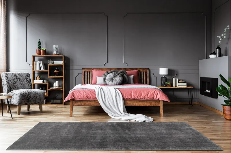 Sheraton Ryematte Rektangulær 160x230 cm - Grafitt - Tekstiler - Tepper & Matter - Moderne tepper - Ryeteppe