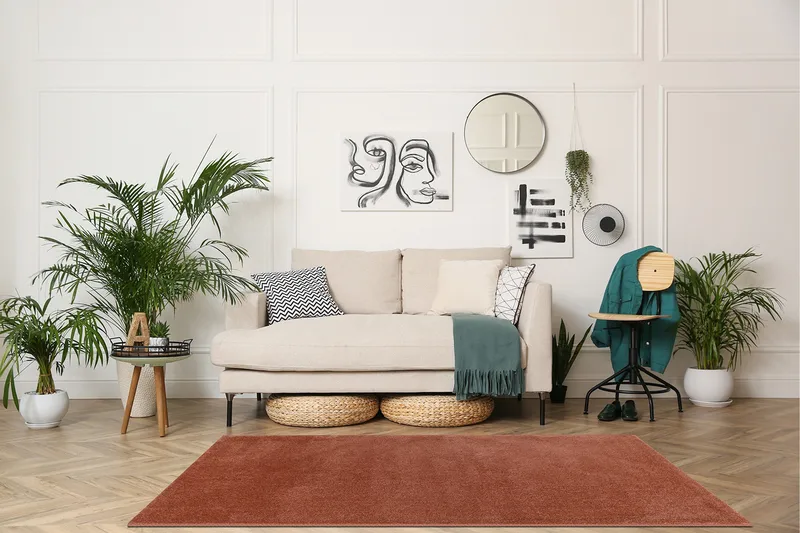 Sheraton Ryematte Rektangulær 160x230 cm - Terracotta - Tekstiler - Tepper & Matter - Moderne tepper - Ryeteppe