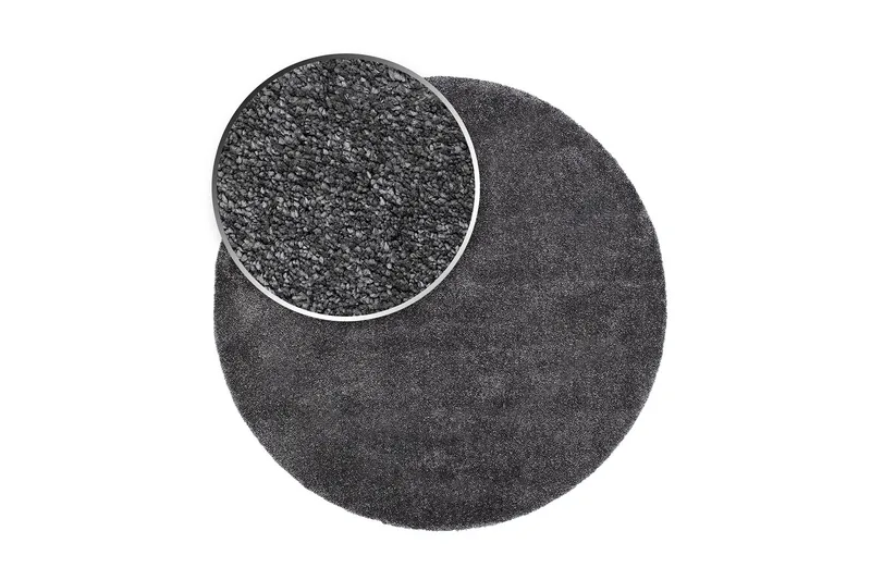 Sheraton Ryematte Rund 120 cm - Grafitt - Tekstiler - Tepper & Matter - Moderne tepper - Ryeteppe