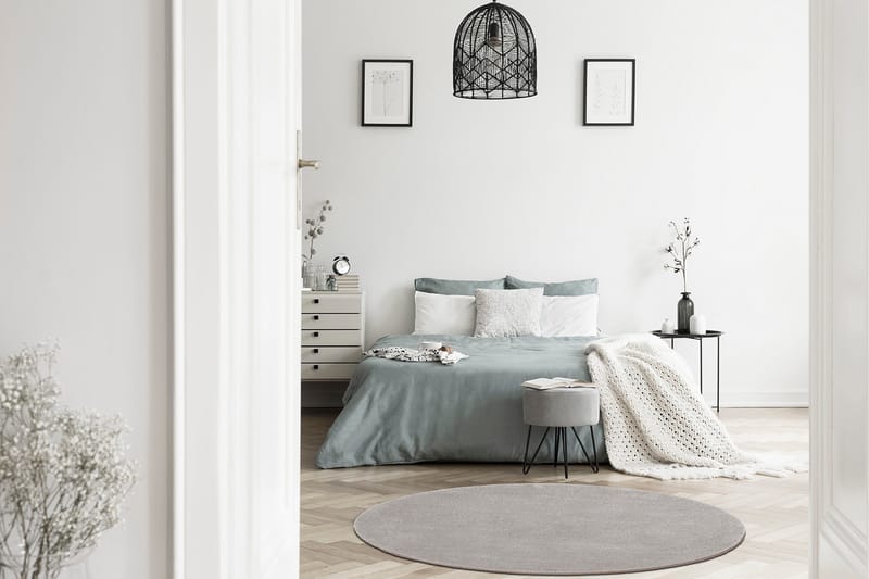 Sheraton Ryematte Rund 120 cm - Sølv - Tekstiler - Tepper & Matter - Moderne tepper - Ryeteppe