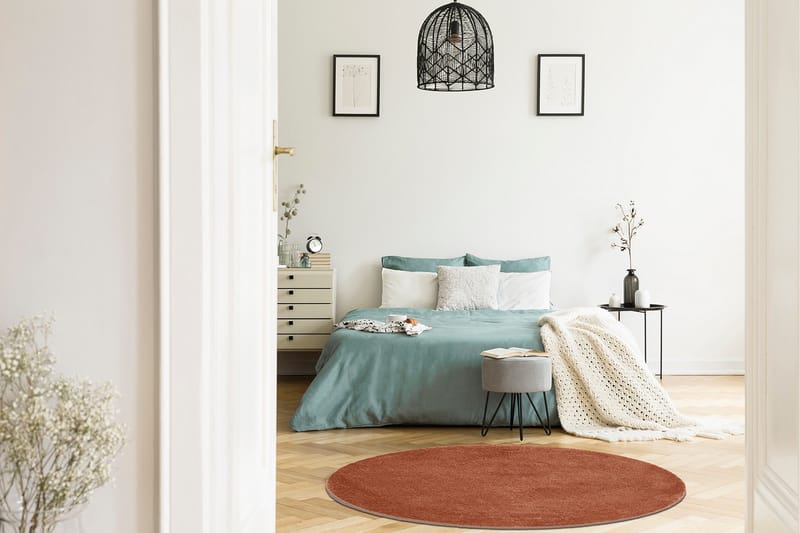 Sheraton Ryematte Rund 160 cm - Terracotta - Tekstiler - Tepper & Matter - Moderne tepper - Ryeteppe