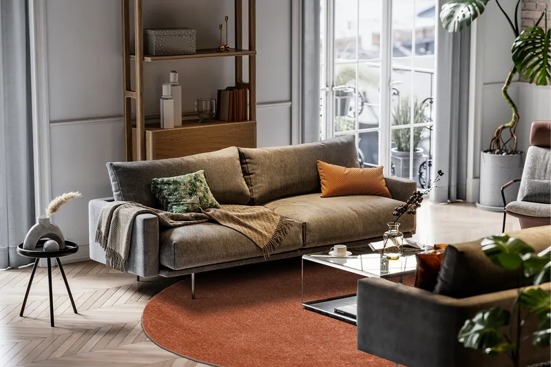 Sheraton Ryematte Rund 160 cm - Terracotta - Tekstiler - Tepper & Matter - Moderne tepper - Ryeteppe