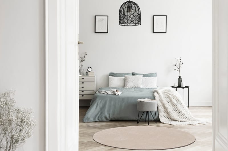 Sheraton Ryematte Rund 240 cm - Creme - Tekstiler - Tepper & Matter - Moderne tepper - Ryeteppe