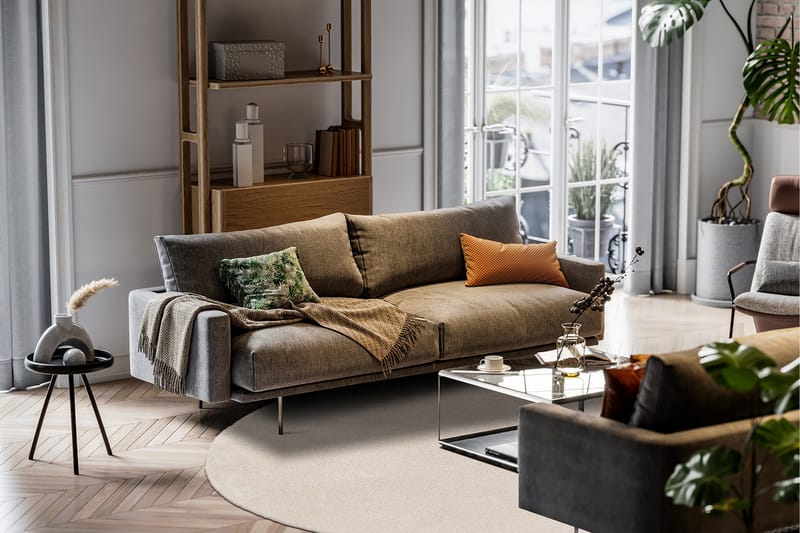 Sheraton Ryematte Rund 240 cm - Creme - Tekstiler - Tepper & Matter - Moderne tepper - Ryeteppe