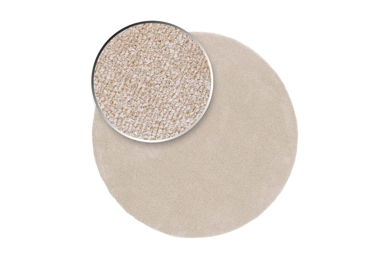 Sheraton Ryematte Rund 80 cm - Creme - Tekstiler - Tepper & Matter - Moderne tepper - Ryeteppe
