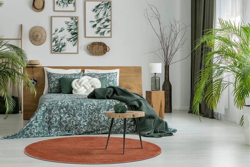 Sheraton Ryematte Rund 80 cm - Terracotta - Tekstiler - Tepper & Matter - Moderne tepper - Ryeteppe