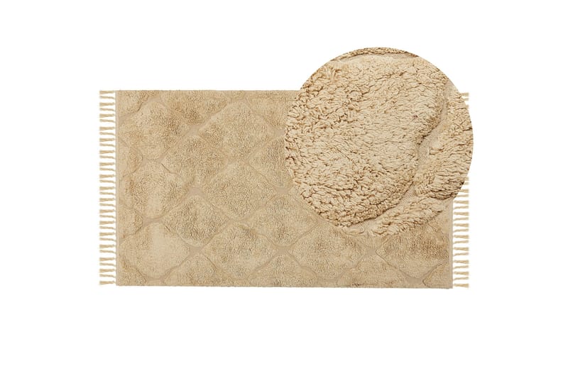 Sanliurfa Ryeteppe 80x150 cm - Beige - Tekstiler - Tepper & Matter - Moderne tepper - Ryeteppe