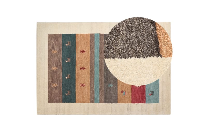 Sarilar Ryeteppe 160x230 cm - Rød - Tekstiler - Tepper & Matter - Moderne tepper - Ullteppe