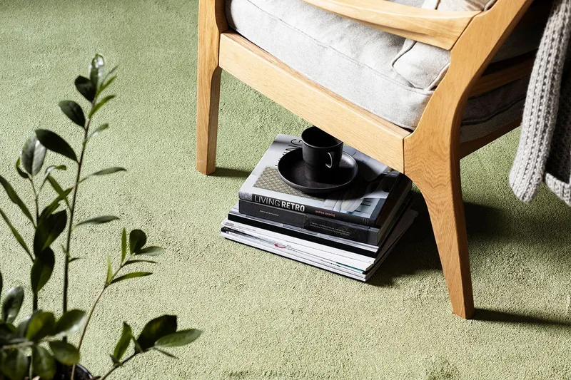 Satine Matte Rund 160 cm Grønn - Vm Carpet - Tekstiler - Tepper & Matter - Moderne tepper - Ryeteppe