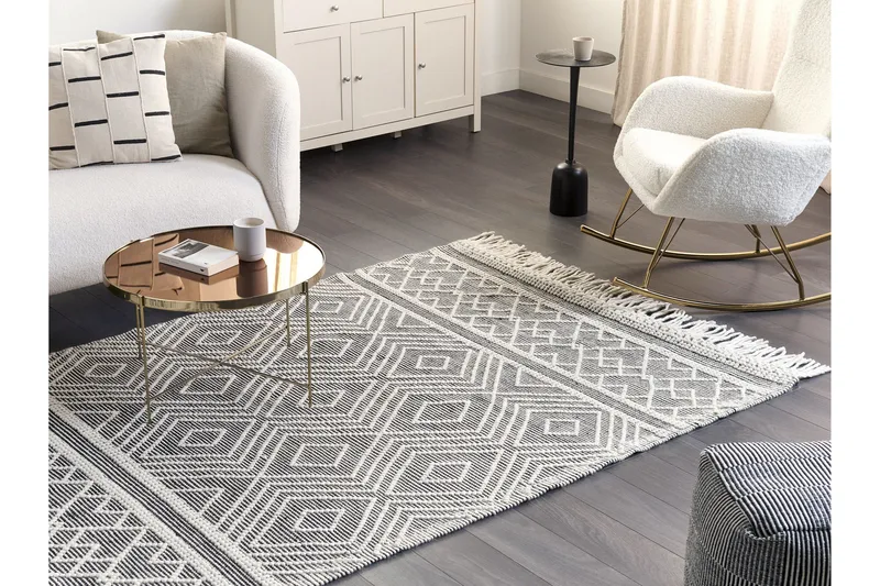 Savuca Ullteppe 160x230 cm, Svart/hvit