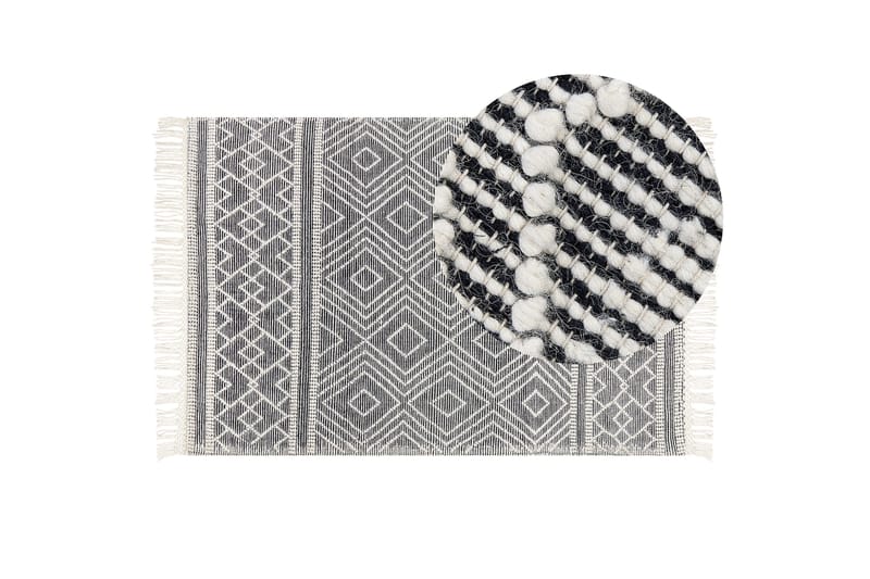 Savuca Ullteppe 160x230 cm - Svart/hvit - Tekstiler - Tepper & Matter - Moderne tepper - Ullteppe