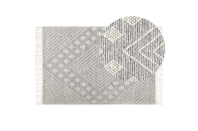Savur Ullteppe 160x230 cm - Svart/hvit - Tekstiler - Tepper & Matter - Moderne tepper - Ullteppe