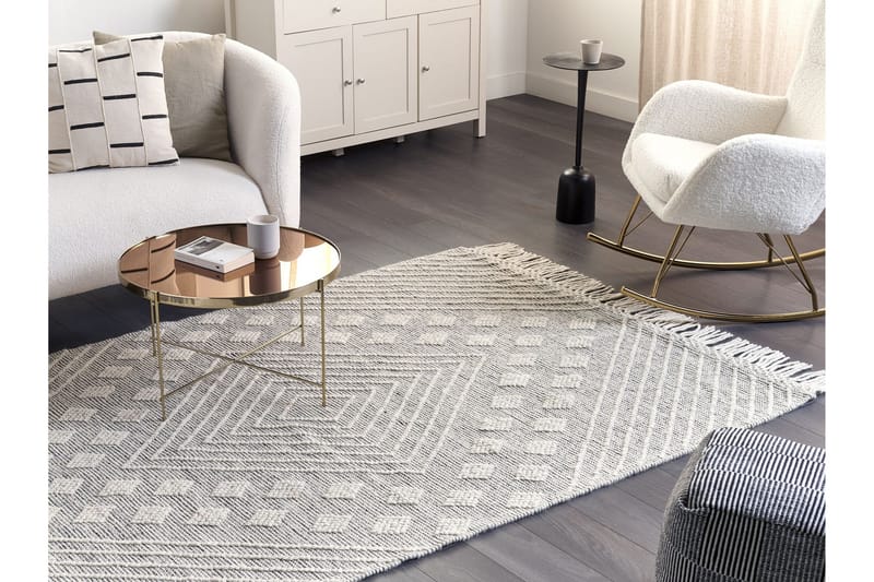 Savur Ullteppe 160x230 cm - Svart/hvit - Tekstiler - Tepper & Matter - Moderne tepper - Ullteppe