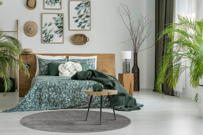 Sheraton Ryematte Rund 120 cm - Grå - Tekstiler - Tepper & Matter - Moderne tepper - Ryeteppe