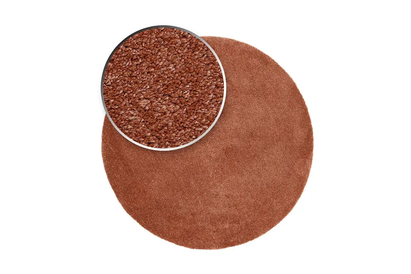 Sheraton Ryematte Rund 200 cm - Terracotta - Tekstiler - Tepper & Matter - Moderne tepper - Ryeteppe