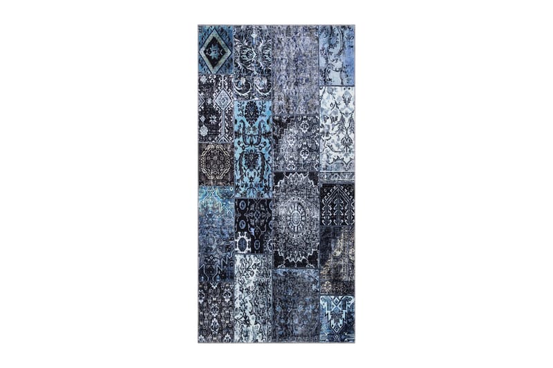 Shiraz Wiltonteppe 80x300 cm Oval - Blå - Tekstiler - Tepper & Matter - Moderne tepper - Wiltontepper