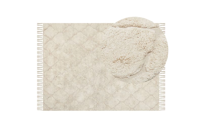 Silchar Bomullsteppe 140x200 cm - Beige - Tekstiler - Tepper & Matter - Moderne tepper - Bomullstepper