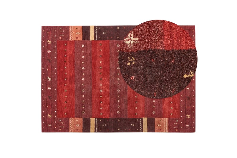 Sinanli Ryeteppe 160x230 cm - Rød - Tekstiler - Tepper & Matter - Moderne tepper - Ullteppe