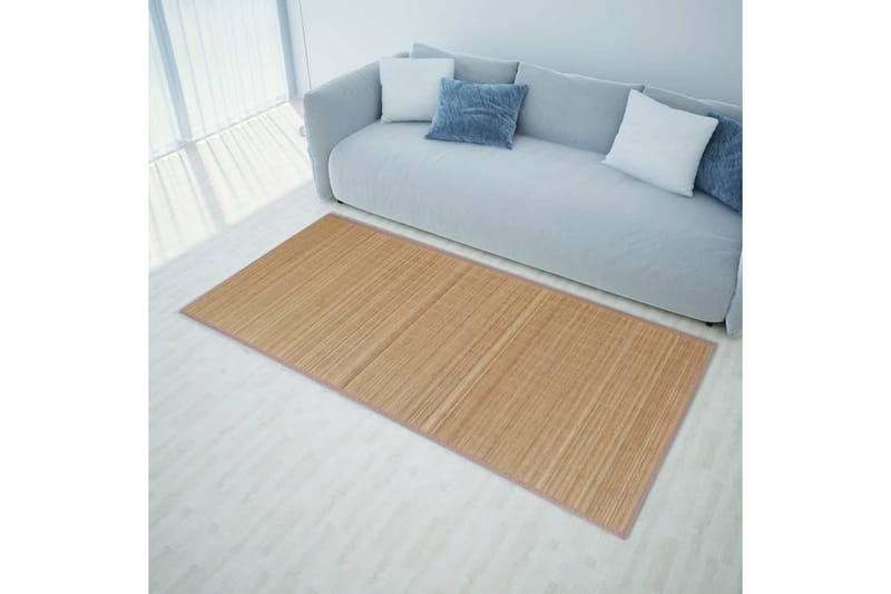 Brunt Kvadrat Bambus Teppe 120 x 180 cm - Brun - Tekstiler - Tepper & Matter - Moderne tepper - Sisaltepper