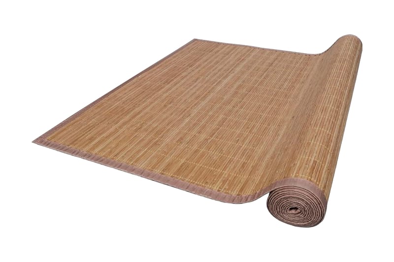 Brunt Kvadrat Bambus Teppe 120 x 180 cm - Brun - Tekstiler - Tepper & Matter - Moderne tepper - Sisaltepper